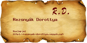 Rezsnyák Dorottya névjegykártya